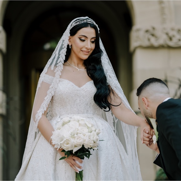 Custom handmade wedding dress/gown Designed with 5 meter veil &3 meter o… - Picture 17 of 17